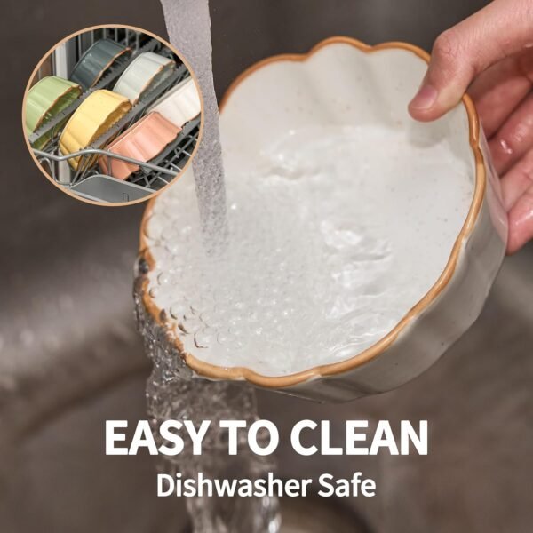 Cat Bowls – 3 Pieces Cat Food Bowl Cat Dishes with Silicone Non-Slip Mats, 5 Inches Cat Bowls for Indoor Cats, Ceramic Cat Food and Water Bowl Set Gift for Pet Lovers – White