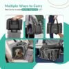 Pet Carrier, Cat Carrier, Airline Approved 2 Sides Expandable, Soft Sided, Durable, Easy to Carry, and More Breathable, Perfect for Puppy and Cats, Grey