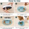 Pet Slow Feeder Bowls, Interactive Wobble Dog Food Dispenser, Treat Dispenser Toy, Pet Food Bowl for Dogs Cats Up to 3 Cups for Small, Medium and Large Dog