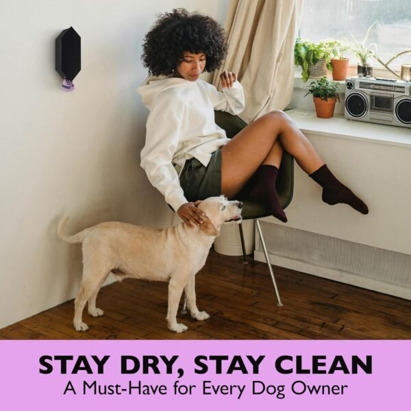 Dog Poop Bag Dispenser with 8 Poop Bag Rolls, Stainless-Steel Dog Bag Holder with Magnetic Door Closure, Indoor and Outdoor Poop Bag Dispenser, Holds 8-9 Rolls, 7.75″ x 3.25″, Black