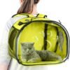 Pet Carrier Backpack, cat Carrier Bag, cat Dog Carrier Bag, Bird Carrier Bag, Backpack Carrier with Foldable Shoulder Strap, Designed for Cats and Puppies, Airline Approved, Travel, Hiking (Yellow)