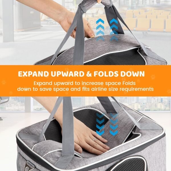 81X3wg0-UWL._AC_SL1500 Cat Carrier Soft for 2 Kitten Cats 16x12x11 inches Small Pet Dog Carrier Pet Carrier Airline Approved, Foldable Traval Cat Carrying Bag Under 20lbs