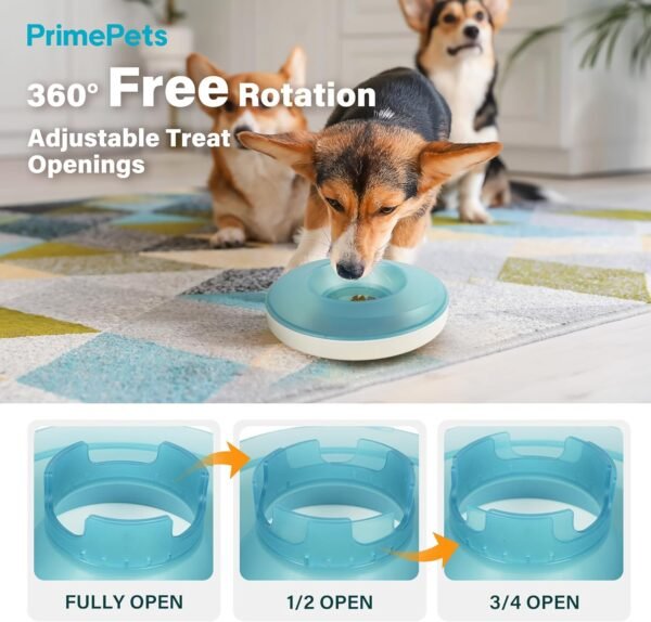 Pet Slow Feeder Bowls, Interactive Wobble Dog Food Dispenser, Treat Dispenser Toy, Pet Food Bowl for Dogs Cats Up to 3 Cups for Small, Medium and Large Dog