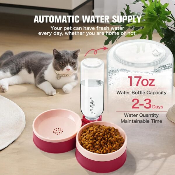 81zNKaqxZfL._AC_SL1500 Cat Food Bowl, Cat Bowls Whisker Friendly with Water Dispenser for Cats and Small Dogs